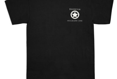 1990-SIGGRAPH-Black T-shirt-Exhibitor-Front