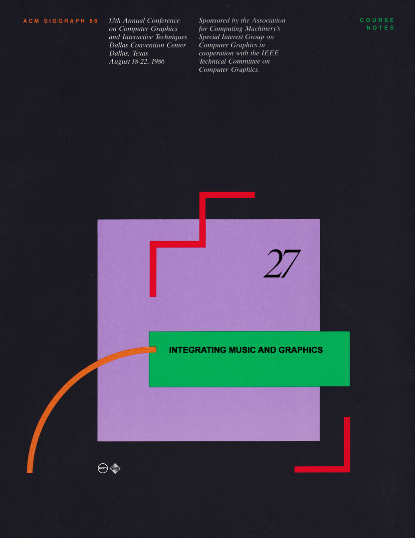 1986 27 Course Cover Image Integrating Music and Graphics