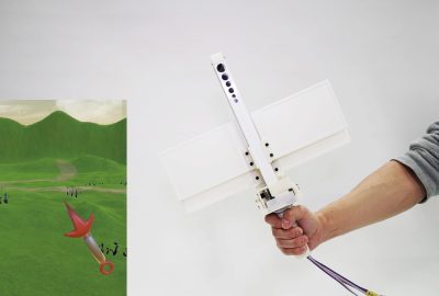 2019 ETech Liu: ShapeSense: A 2D Shape Rendering VR Device with Moving Surfaces that Controls Mass Properties and Air Resistance