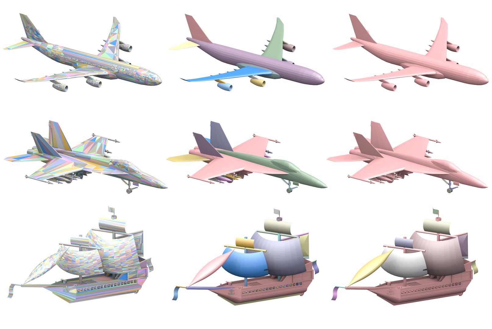 2019 SA Technical Papers_Chu_Repairing man-made meshes via visual driven global optimization with minimum intrusion
