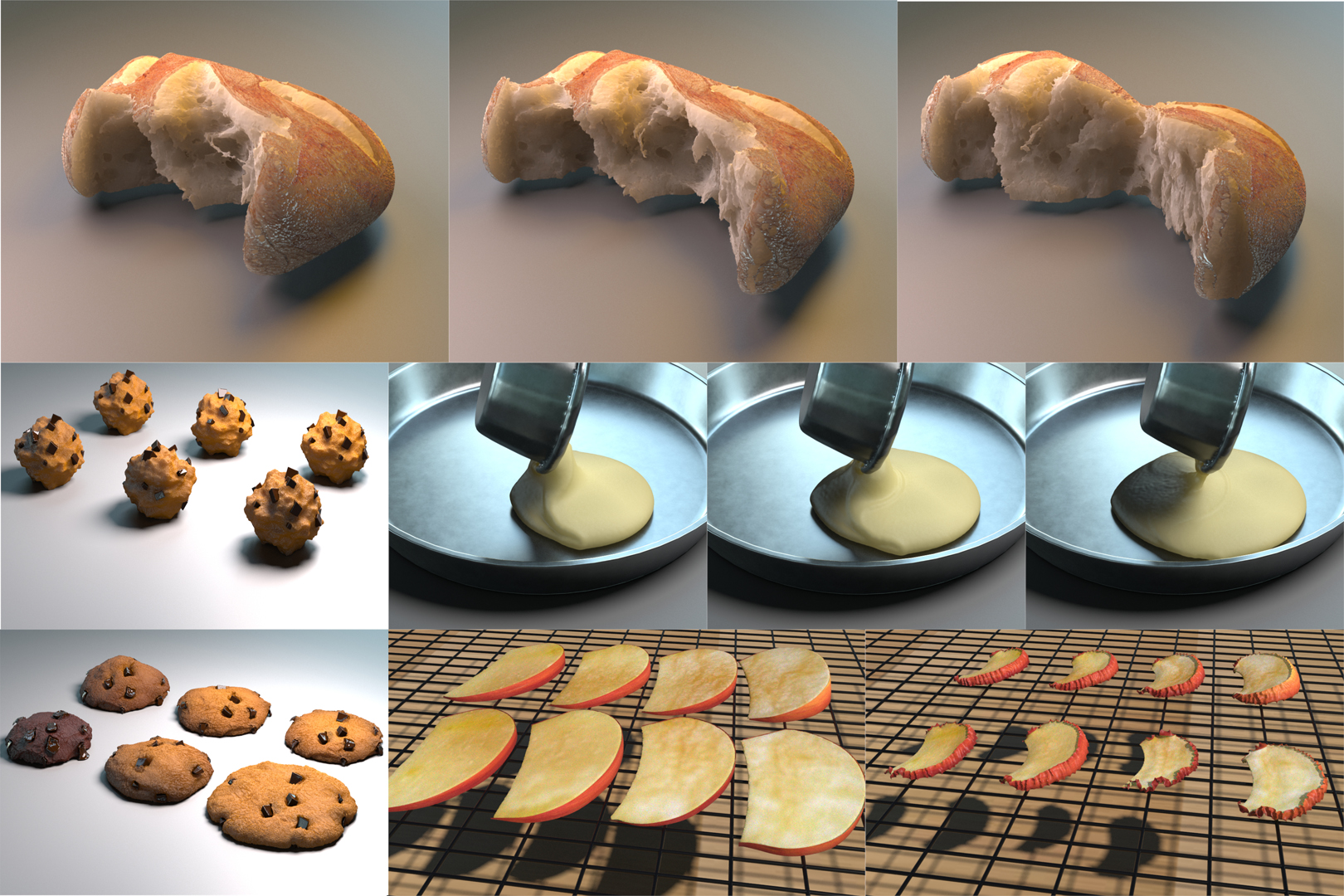 2019 SA Technical Papers_Ding_A thermomechanical material point method for baking and cooking