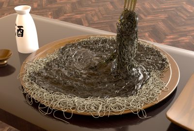 2019 SA Technical Papers_Fei_A multi-scale model for coupling strands with shear-dependent liquid