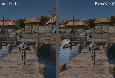 2021 SA Technical Papers_Guo_ExtraNet: real-time extrapolated rendering for low-latency temporal supersampling