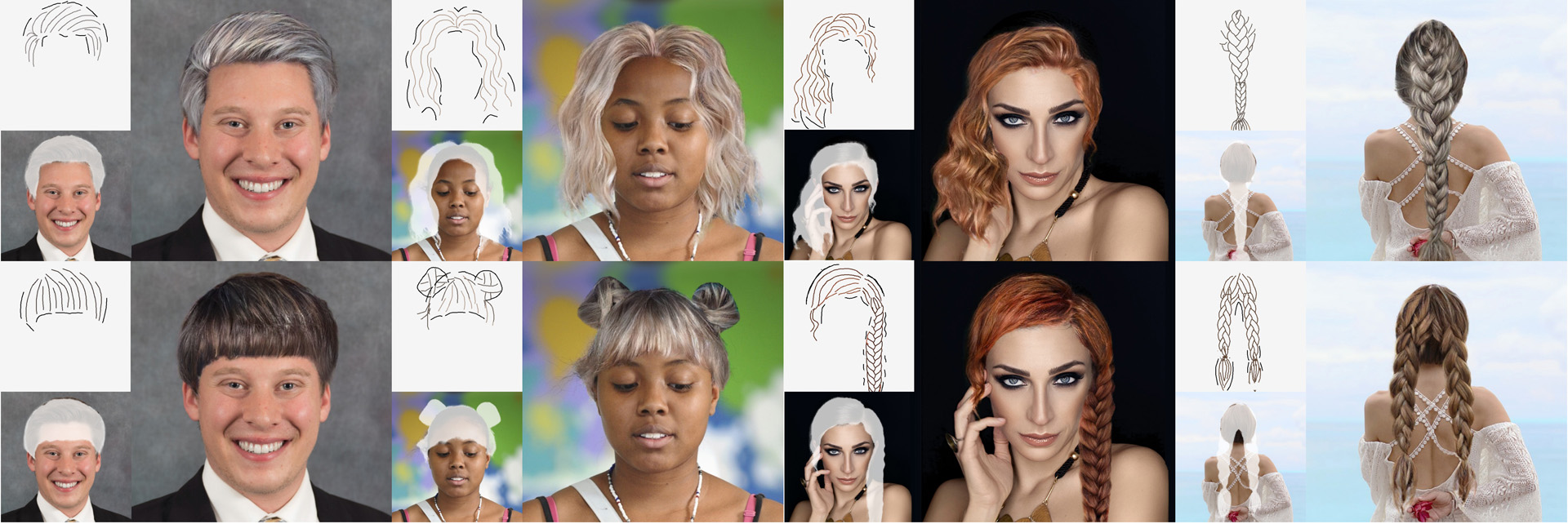 2021 SA Technical Papers_Xiao_SketchHairSalon: deep sketch-based hair image synthesis